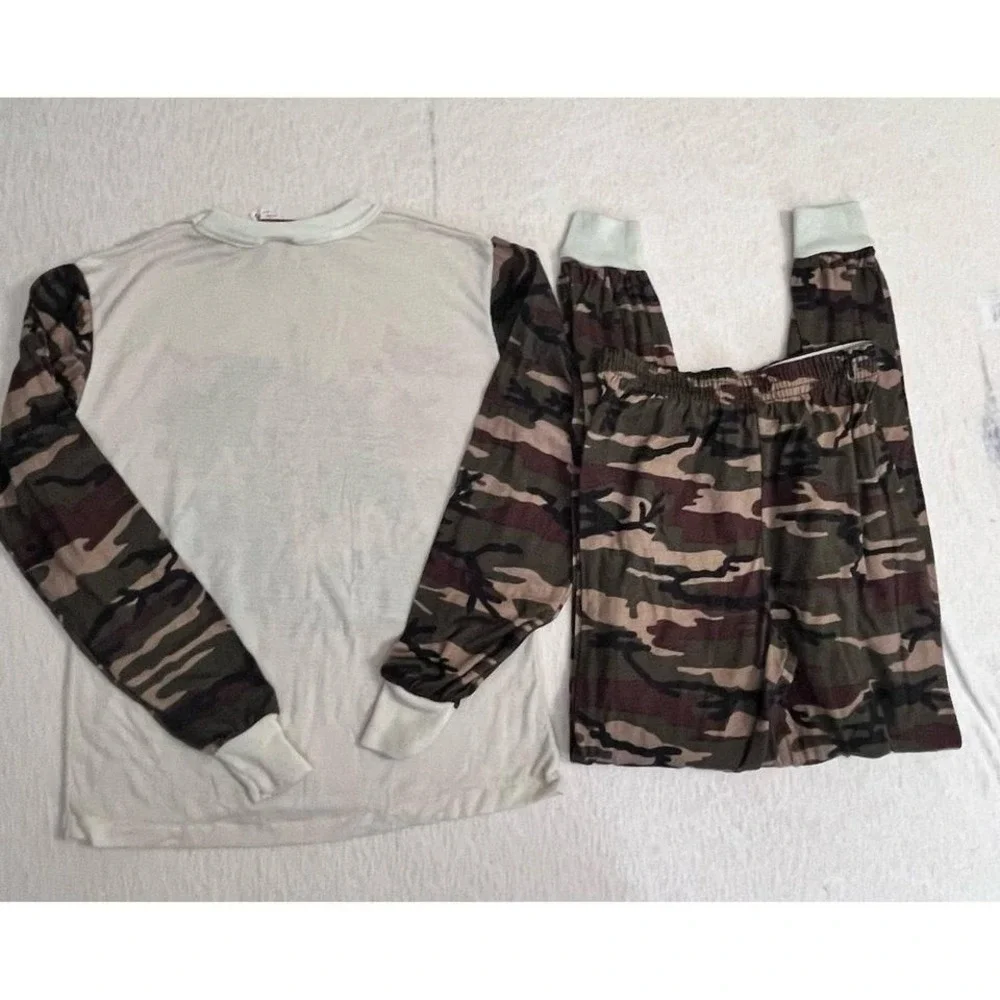 1998 Small Soldiers Chip Hazard Camo Pajama Set Wormser Kids 12-14 USA‎ Made